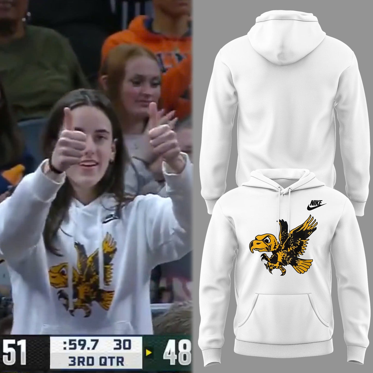 Iowa Hawkeyes 2025 Limited Caitlin Clack Hoodie
