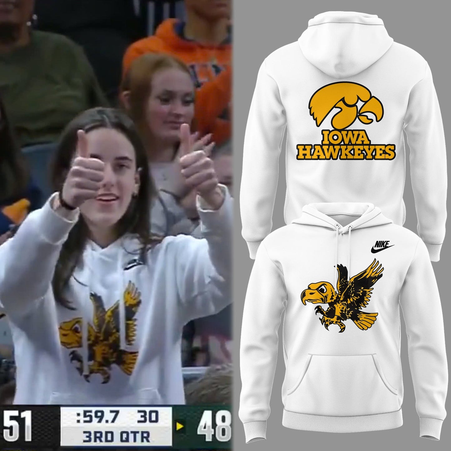Iowa Hawkeyes 2025 Limited Caitlin Clack Hoodie