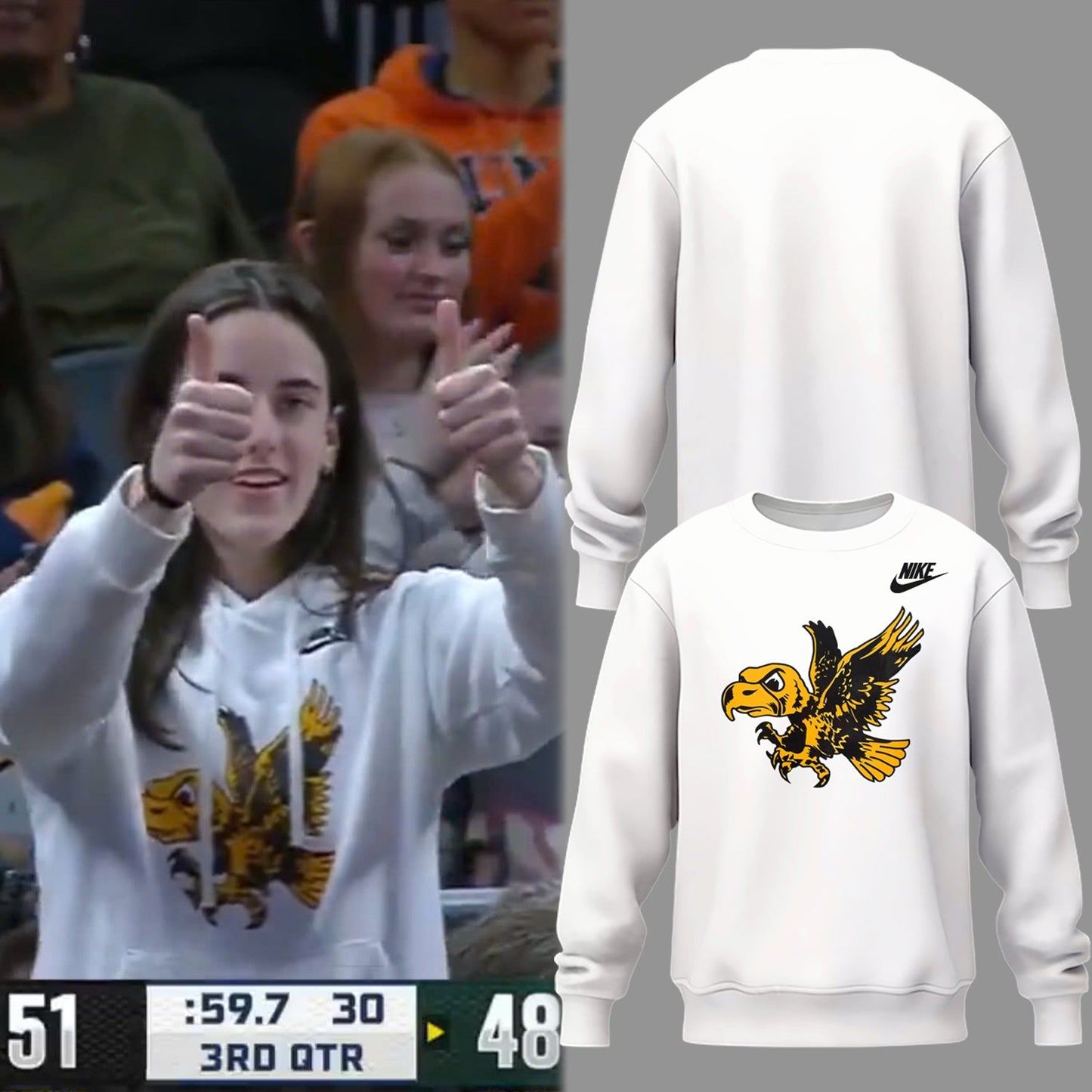Iowa Hawkeyes 2025 Limited Caitlin Clack Sweatshirt