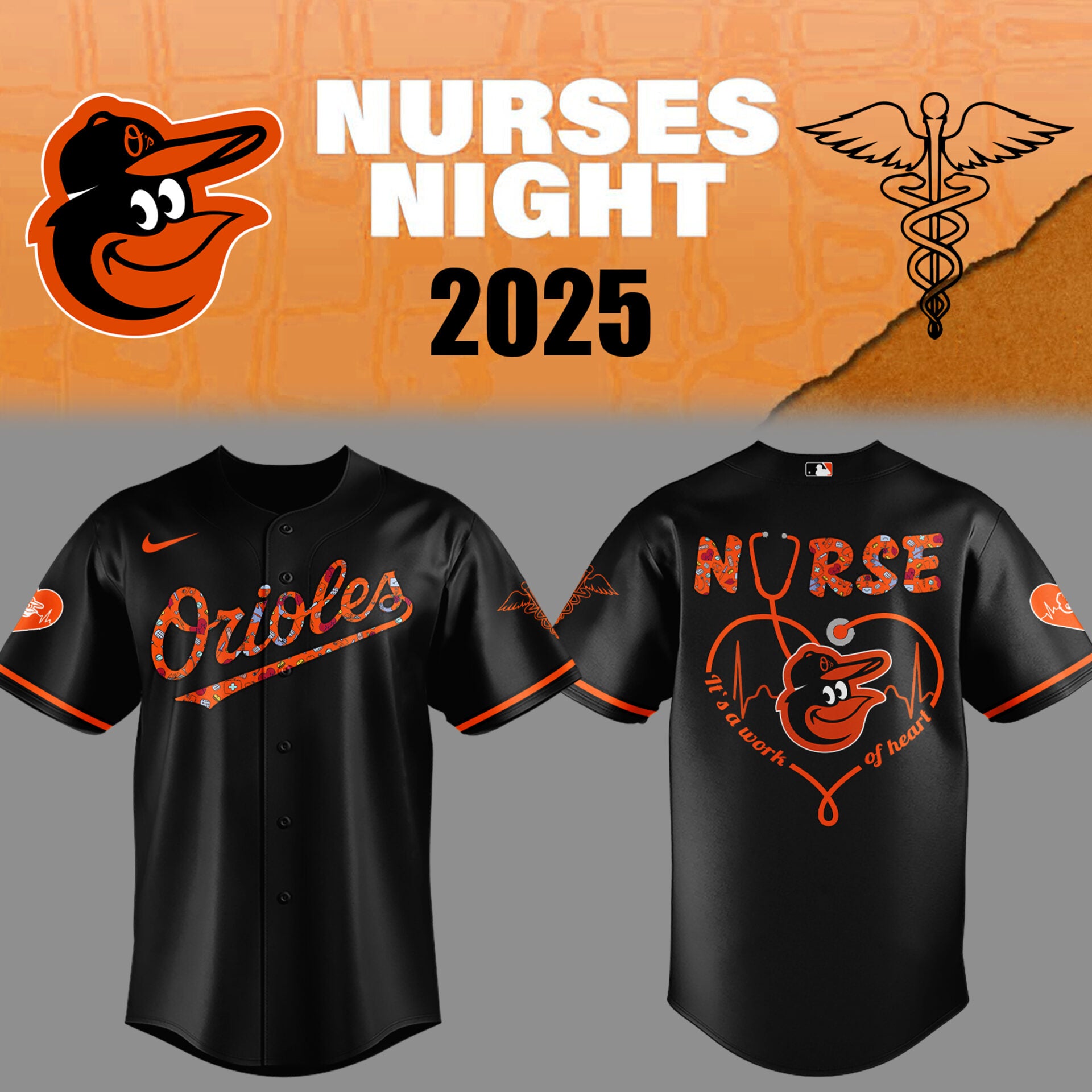 Baltimore Orioles Baseball Black Jersey