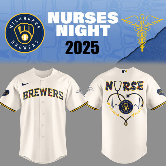 Milwaukee Brewers Baseball White Jersey