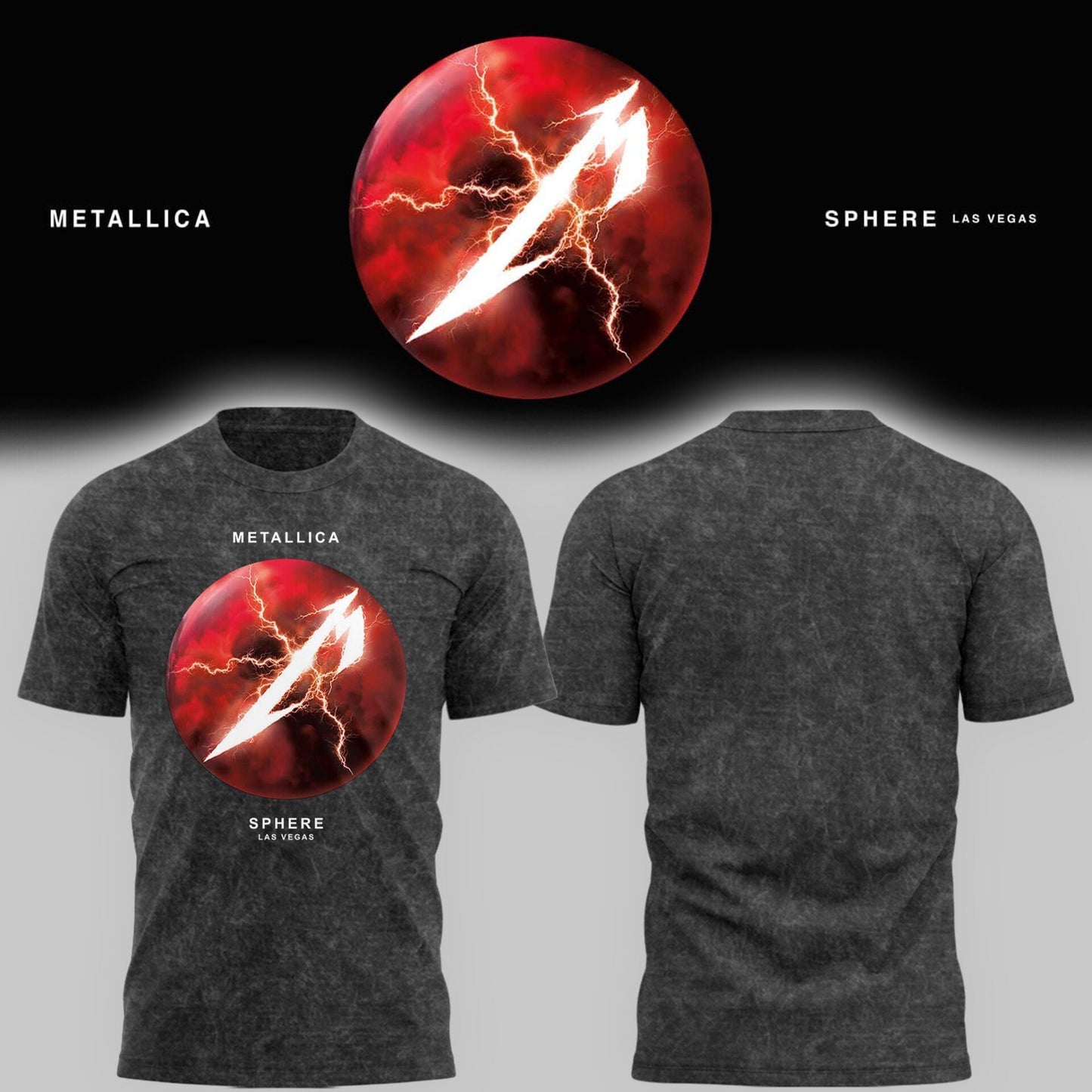 Metallica "Life Burns Faster" Sphere Las Vegas Residency Limited T-Shirt