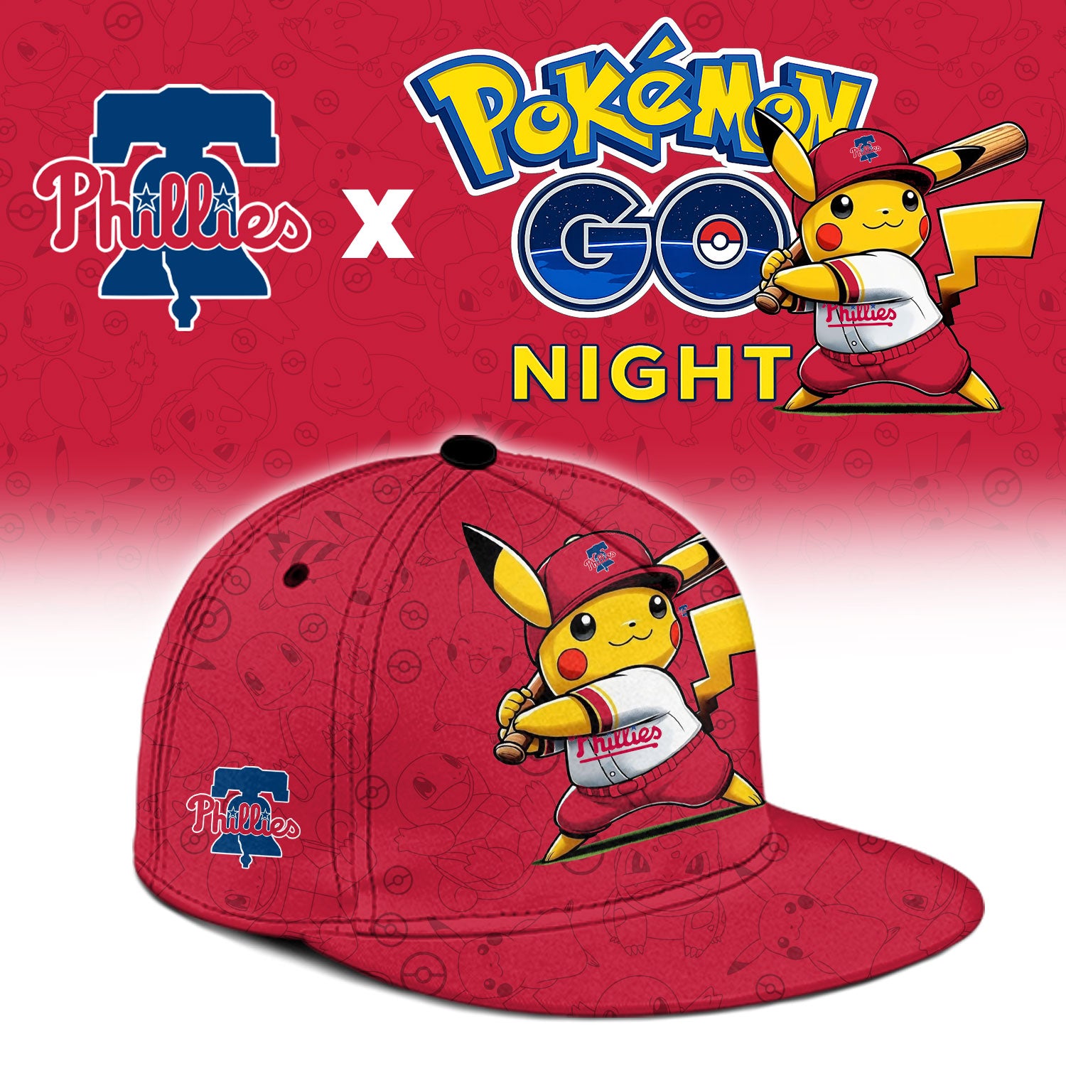 Philadelphia Phillies Pokemon GO Night Limited Baseball Jersey