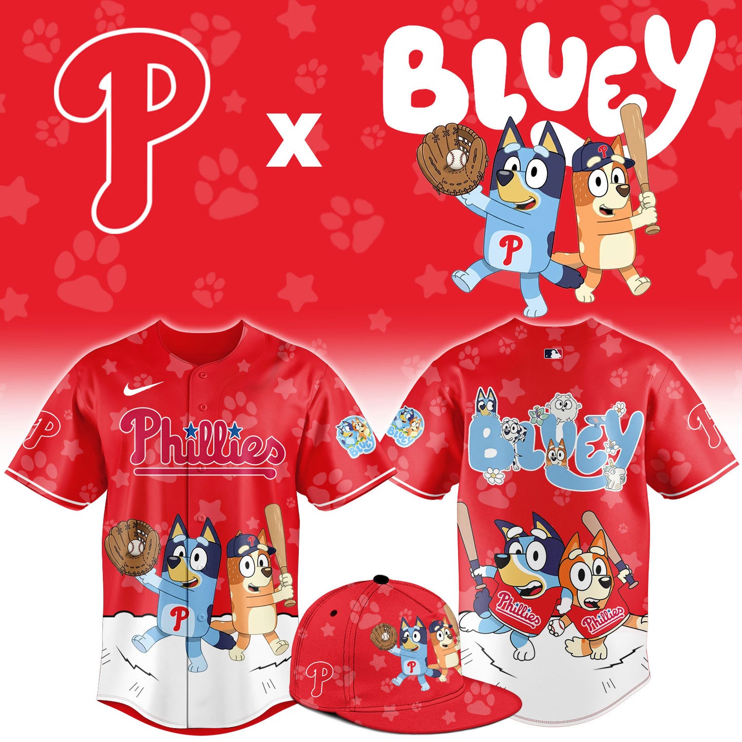 Philadelphia Phillies Bluey Night Game Limited Baseball Jersey