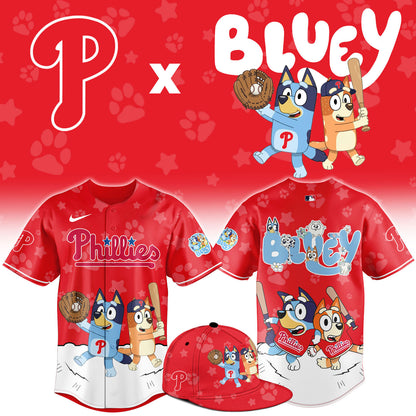 Philadelphia Phillies Bluey Night Game Limited Baseball Jersey