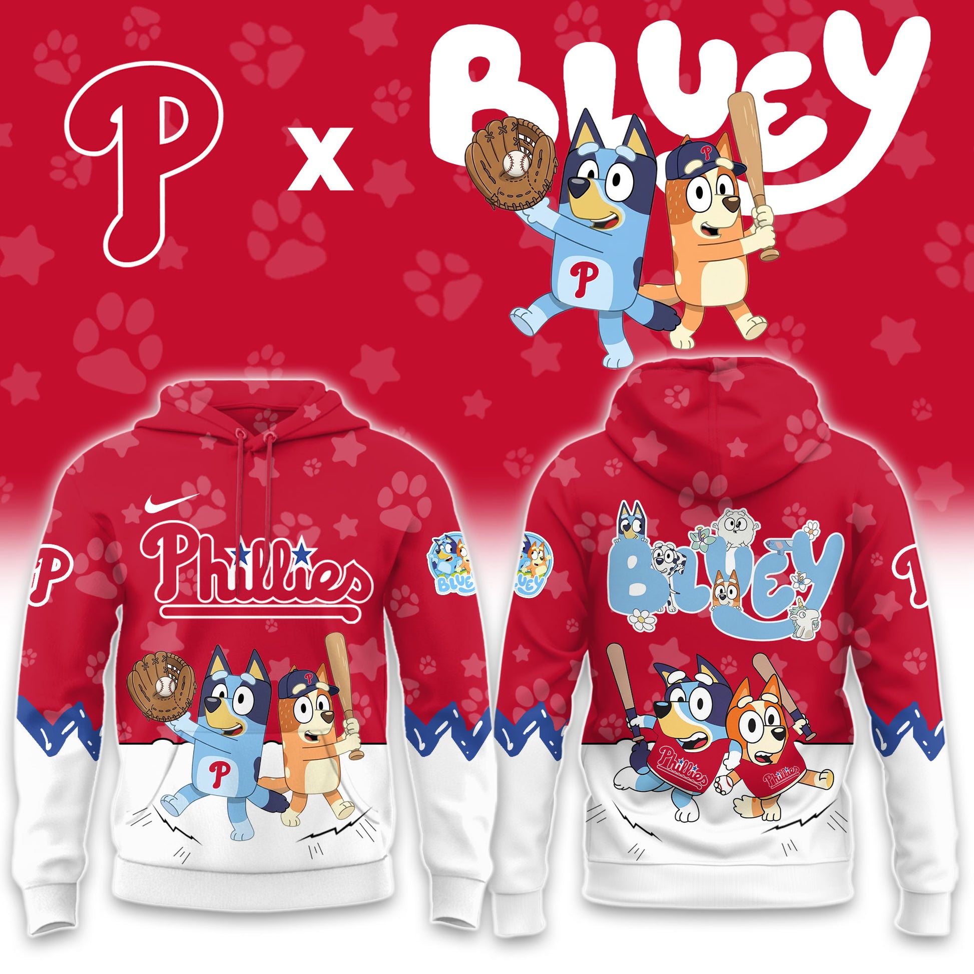 Philadelphia Phillies Bluey Night Game Limited Hoodie