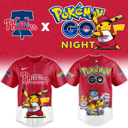 Philadelphia Phillies Pokemon GO Night Limited Baseball Jersey