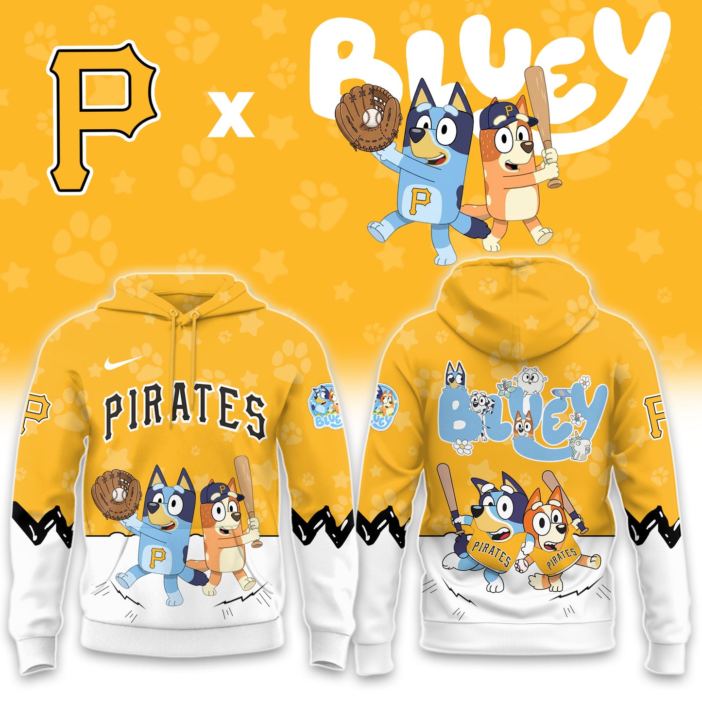 Pittsburgh Pirates Bluey Night Game Limited Hoodie