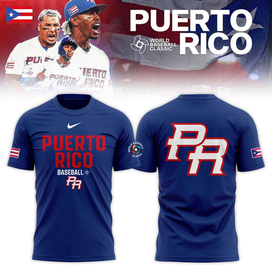 Puerto Rico Baseball 2026 World Baseball Classic Special Edition T-Shirt Blue