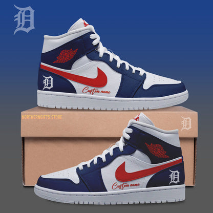 Detroit Tigers JD1 Sneakers Gifts For Detroit Tigers Fans Custom Name