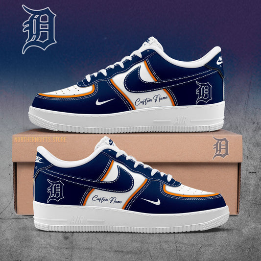 Detroit Tigers AF1 Sneakers Gifts For Detroit Tigers Fans Custom Name
