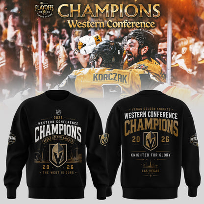 2026 Western Conference Champions Victory T-Shirt - Vegas Golden Knights Celebration Apparel