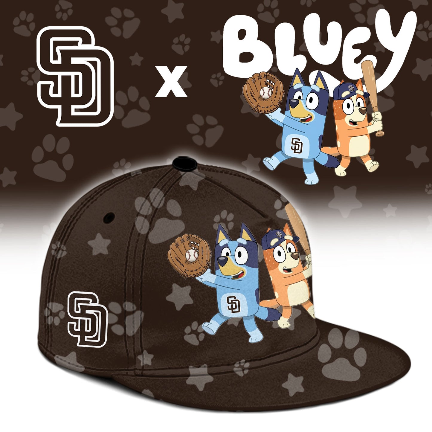 San Diego Padres Bluey Night Game Limited Baseball Brown Jersey