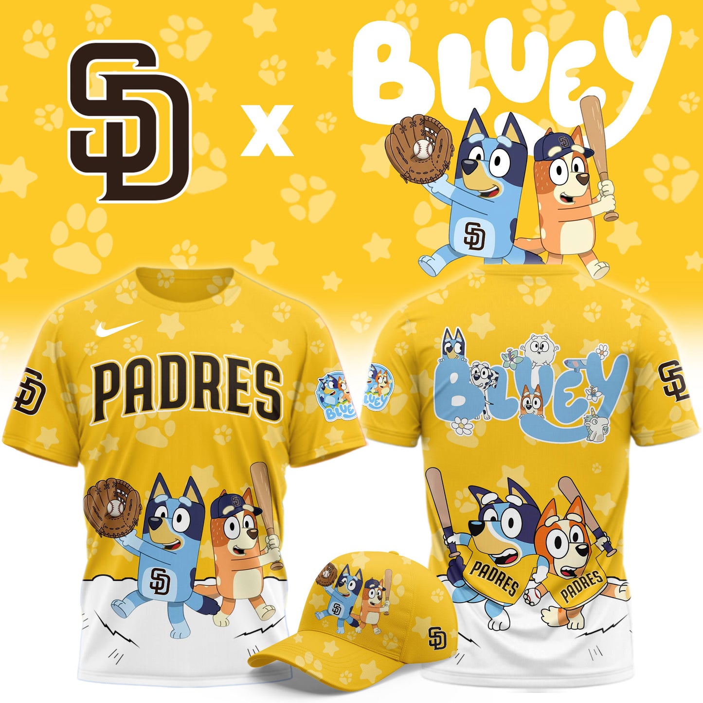 San Diego Padres Bluey Night Game Limited T-Shirt