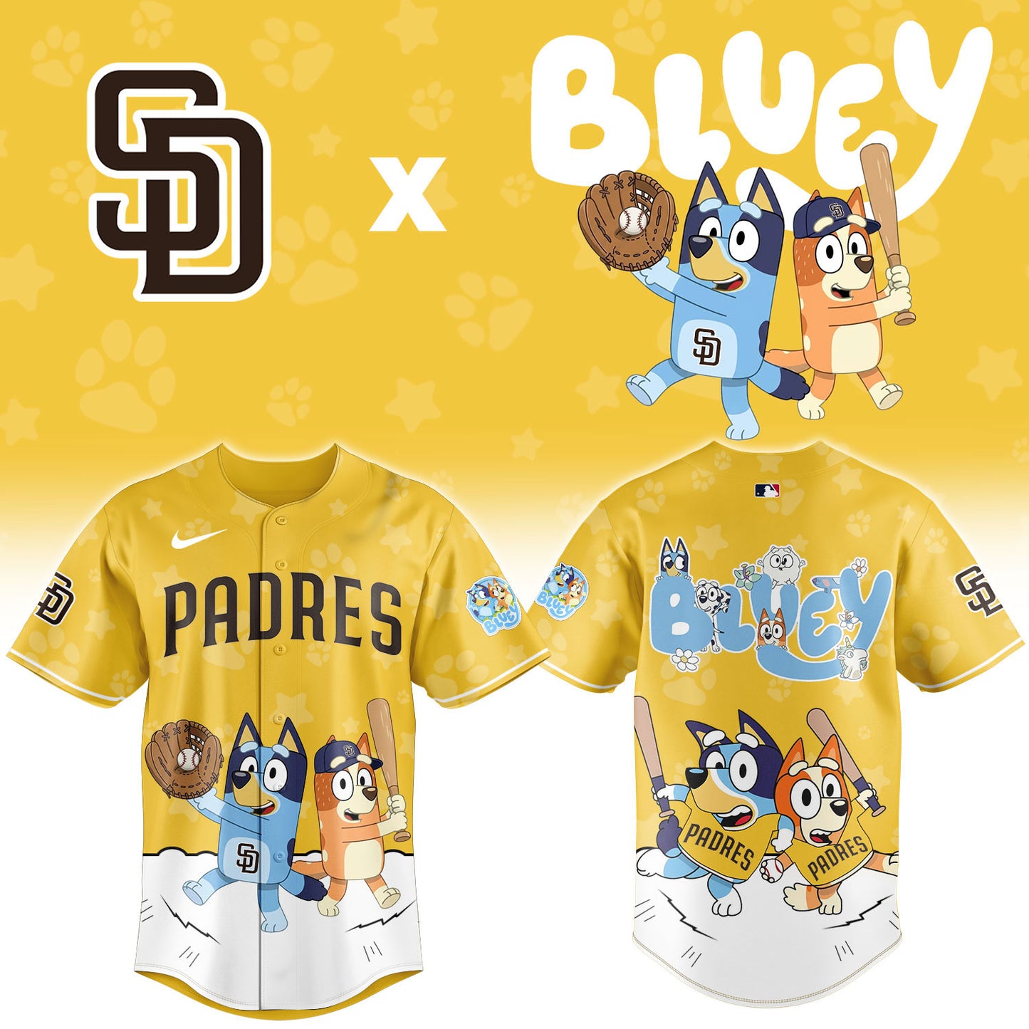San Diego Padres Bluey Night Game Limited Baseball Jersey
