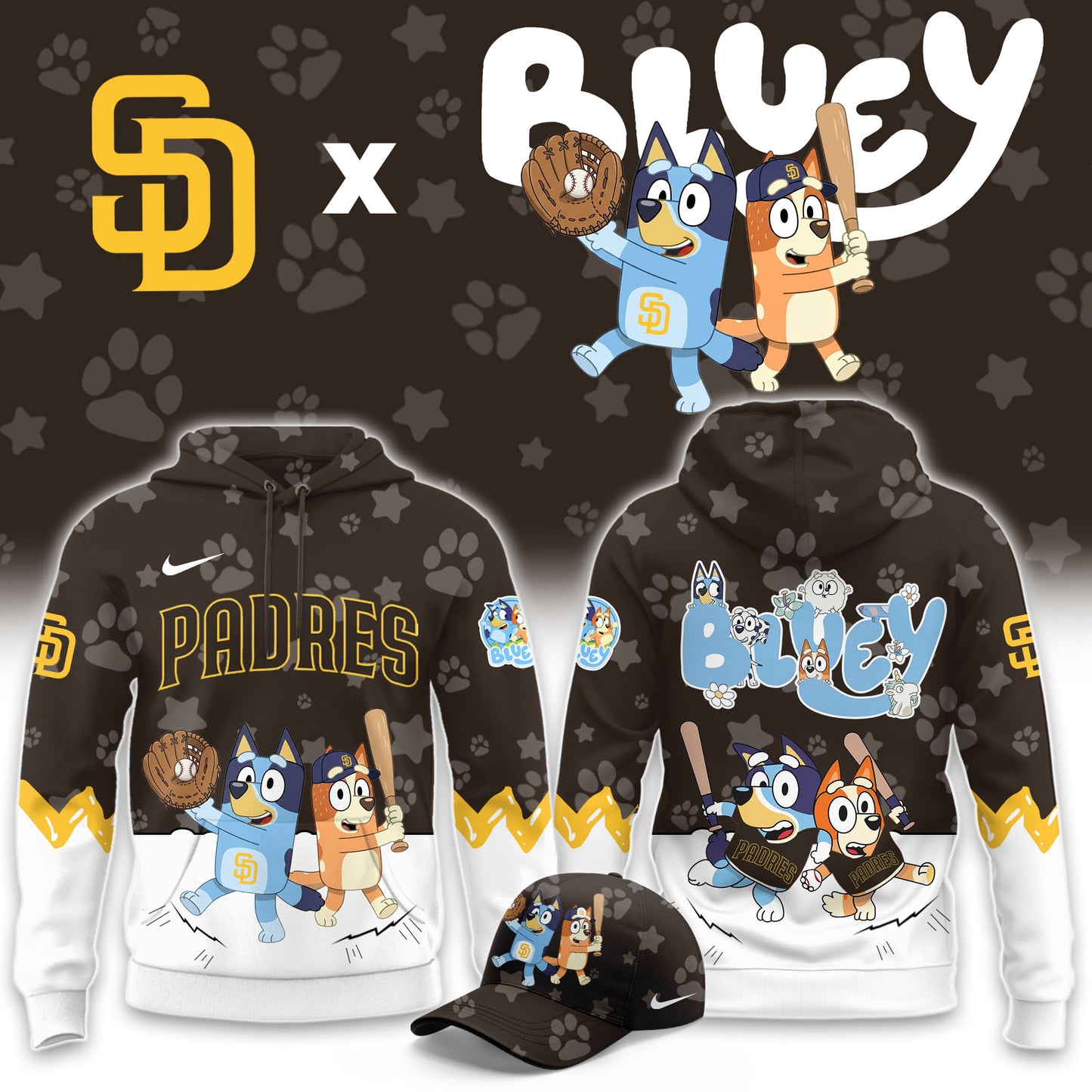 San Diego Padres Bluey Night Game Limited Hoodie