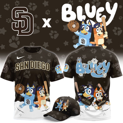 San Diego Padres Bluey Night Game Limited Brown T-Shirt