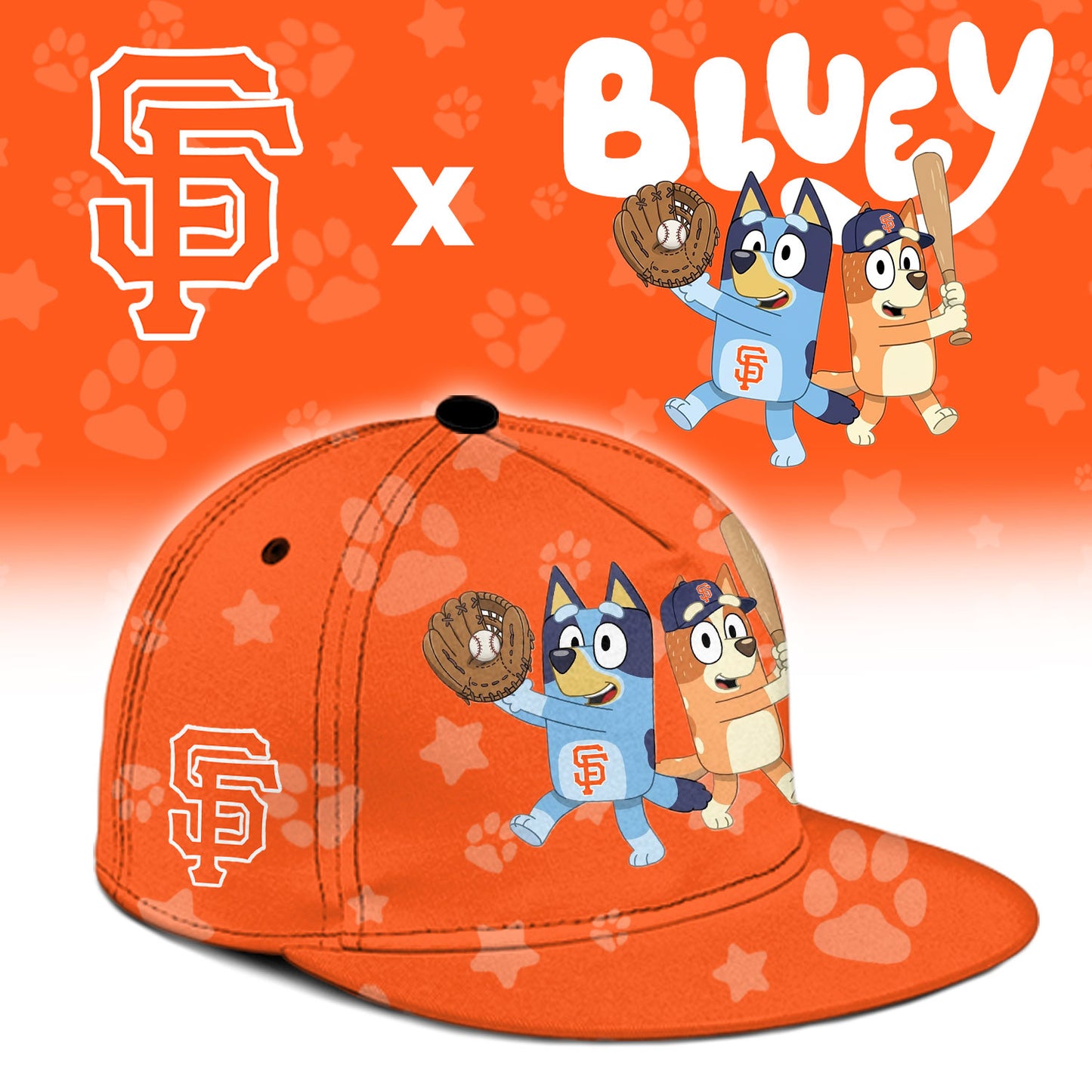 San Francisco Giants Bluey Night Game Limited Baseball Jersey