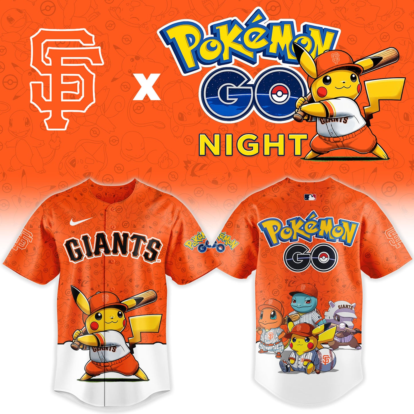 San Francisco Giants Pokemon GO Night Limited Baseball Jersey