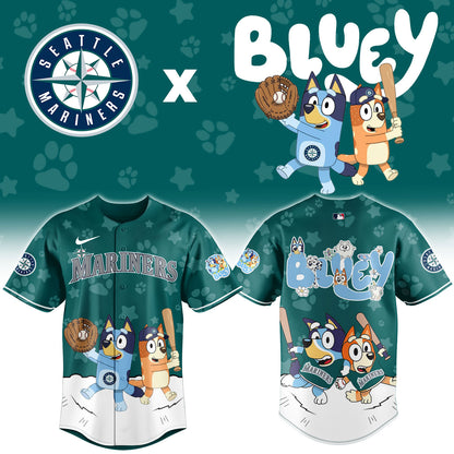 Seattle Mariners Bluey Night Game Limited Baseball Jersey