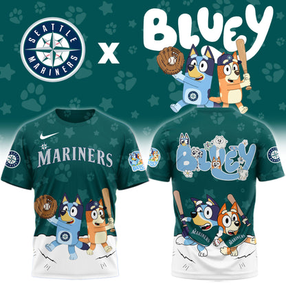 Seattle Mariners Bluey Night Game Limited T-Shirt