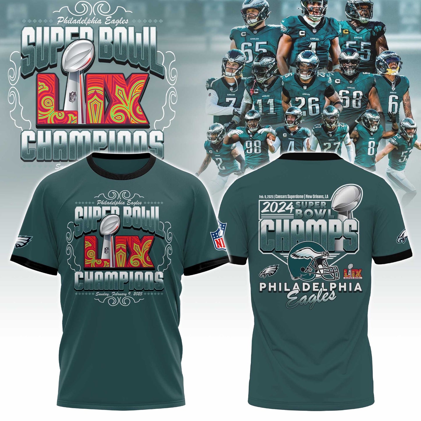 Philadelphia Eagles Shirt Super Bowl LIX Champions Limited Edition T-Shirt 2025