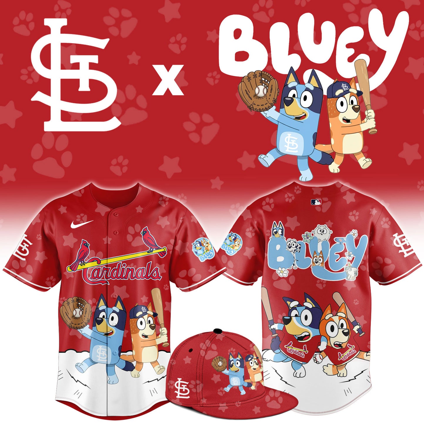 St. Louis Cardinals Bluey Night Game Limited Baseball Jersey