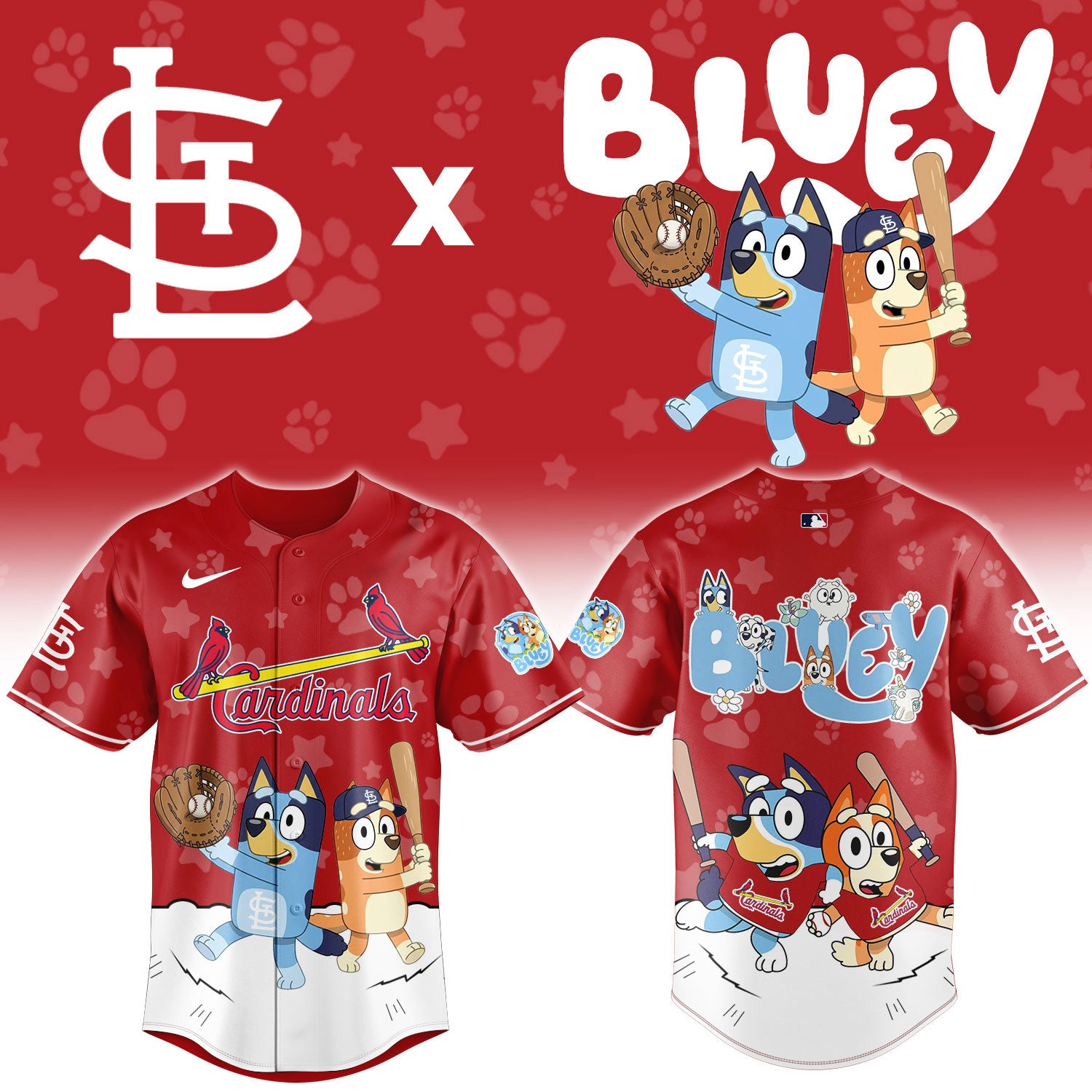 St. Louis Cardinals Bluey Night Game Limited Baseball Jersey