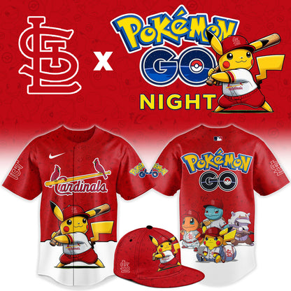 St. Louis Cardinals Pokemon GO Night Limited Baseball Jersey