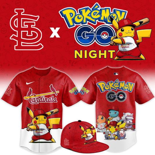 St. Louis Cardinals Pokemon GO Night Limited Baseball Jersey