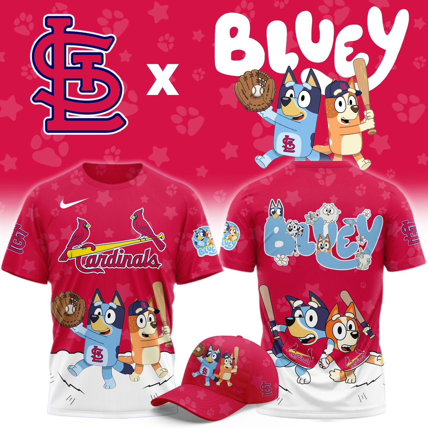 St. Louis Cardinals Bluey Night Game Limited T-Shirt