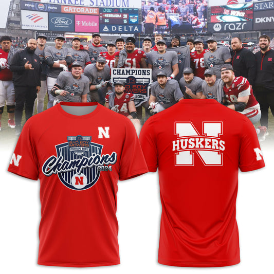 2025 Nebraska Cornhuskers Premium Merch - Nebraska Football Pinstripe Bowl Limited T-Shirt