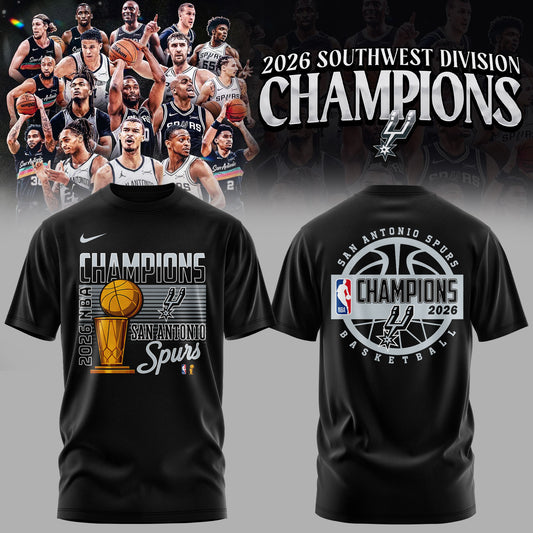 Spurs 2026 NBA Champions Black Edition TShirt | DA81
