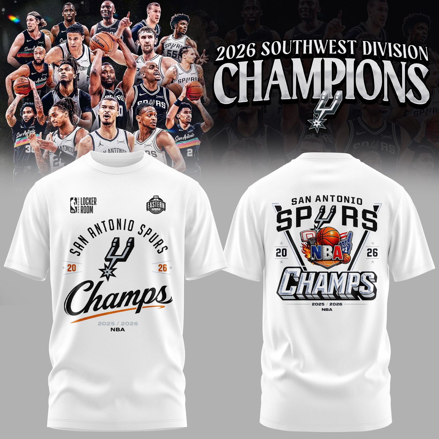 Spurs 2026 NBA Champions Black Edition TShirt | EC94