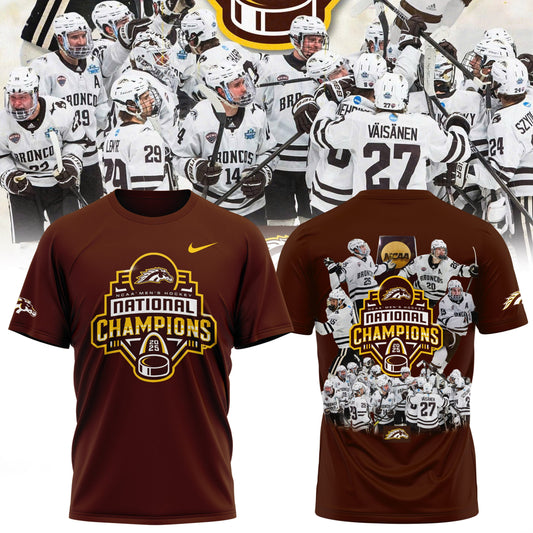 Western Michigan Broncos Men’s Ice Hockey National Champions 2025 T-Shirt