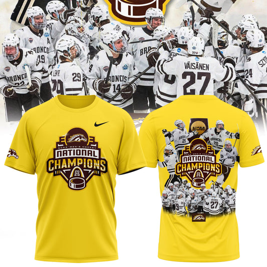 Western Michigan Broncos Men’s Ice Hockey National Champions 2025 T-Shirt