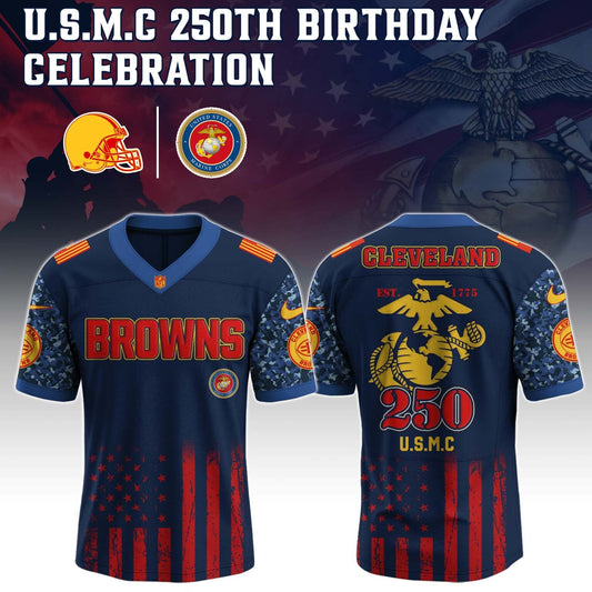 Cleveland Browns x U.S.M.C 250TH Birthday Special Edition Jersey - Tycheco