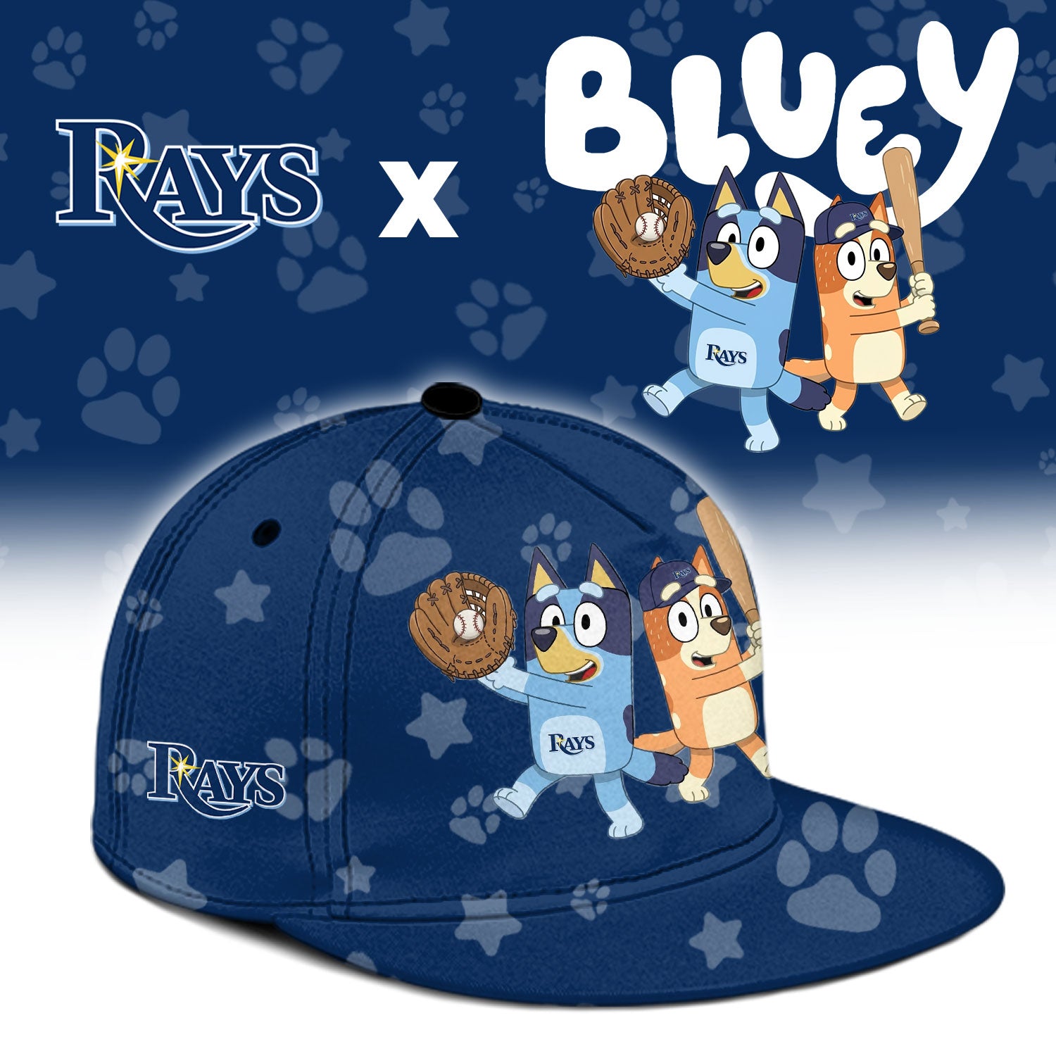 Tampa Bay Rays Bluey Night Game Limited Baseball Jersey