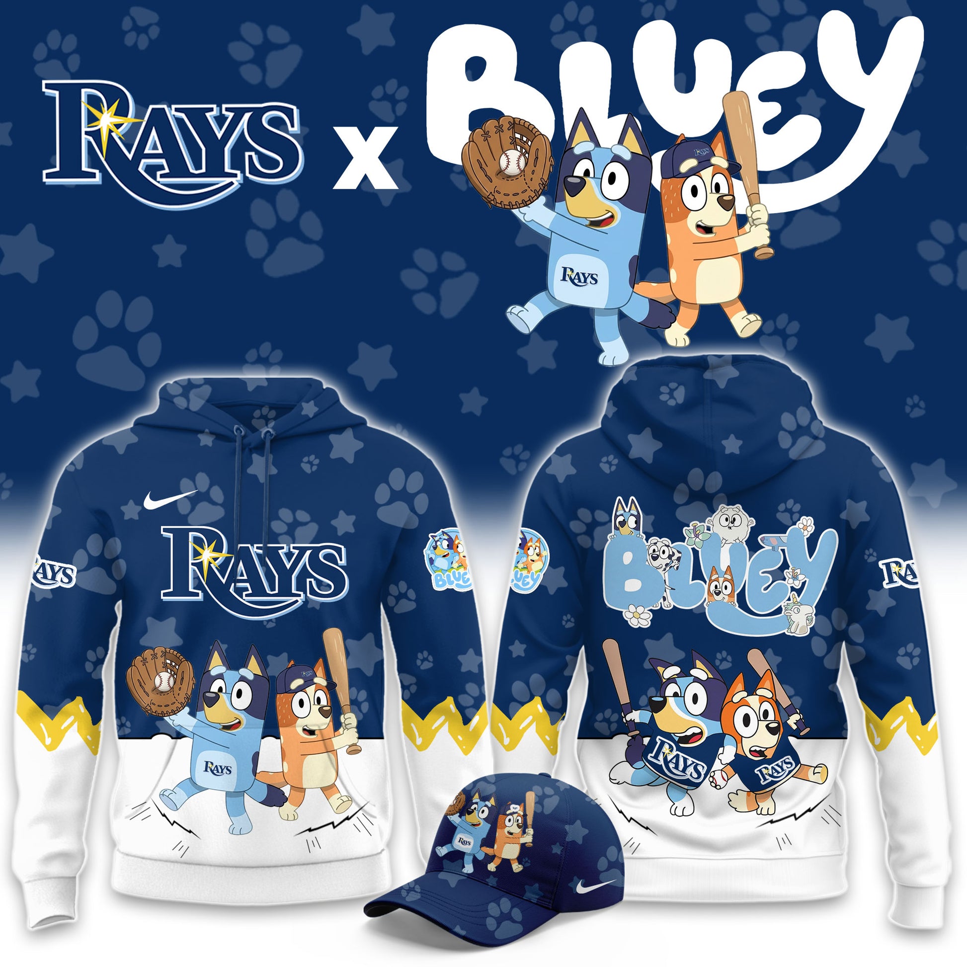 Tampa Bay Rays Bluey Night Game Limited Hoodie