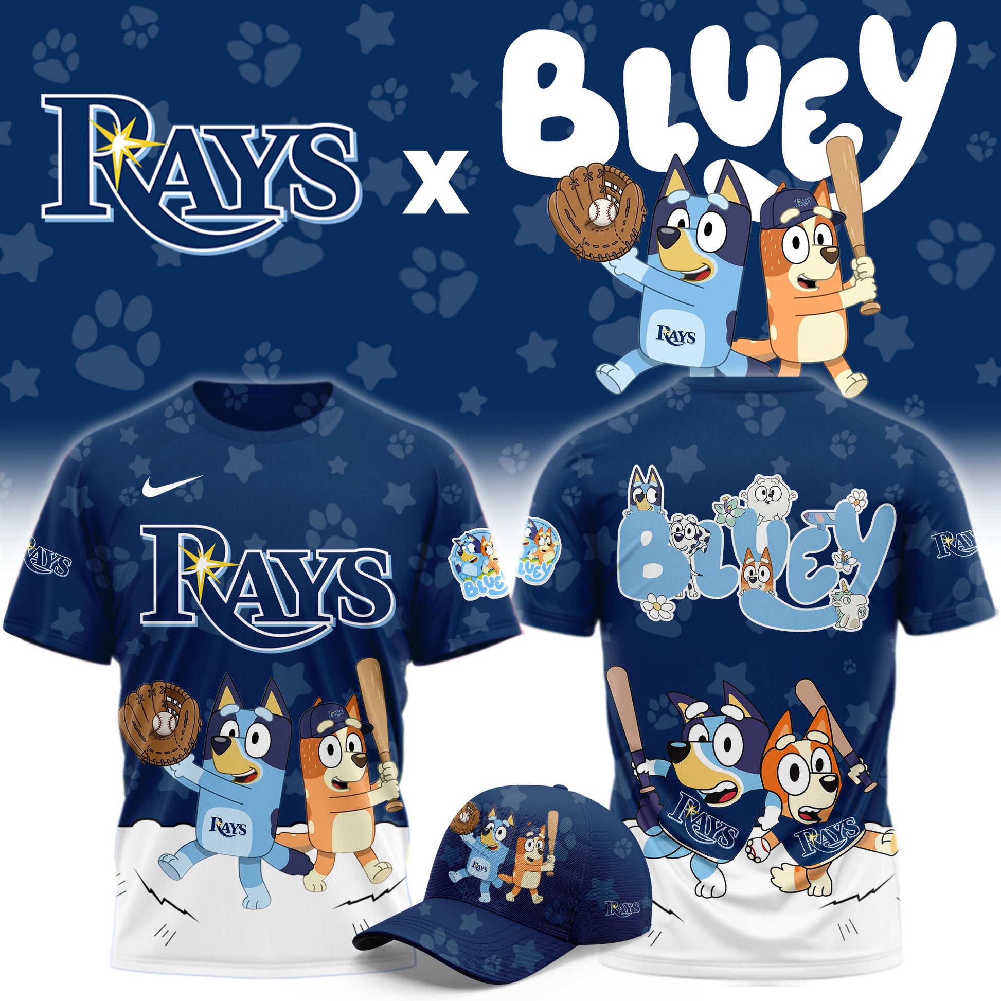 Tampa Bay Rays Bluey Night Game Limited T-Shirt
