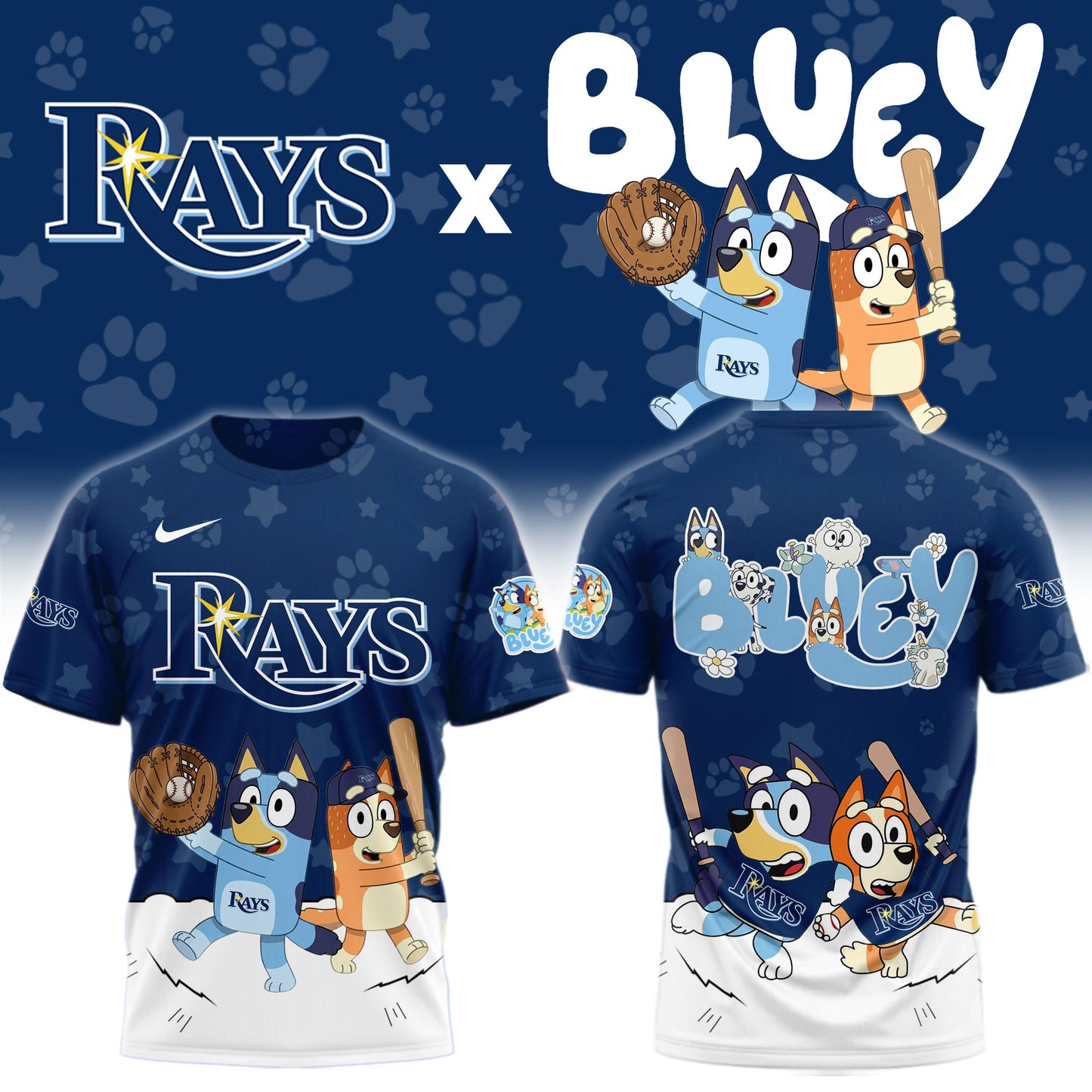 Tampa Bay Rays Bluey Night Game Limited T-Shirt