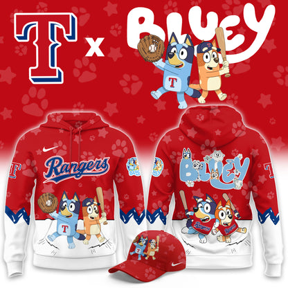 Texas Rangers Bluey Night Game Limited Hoodie