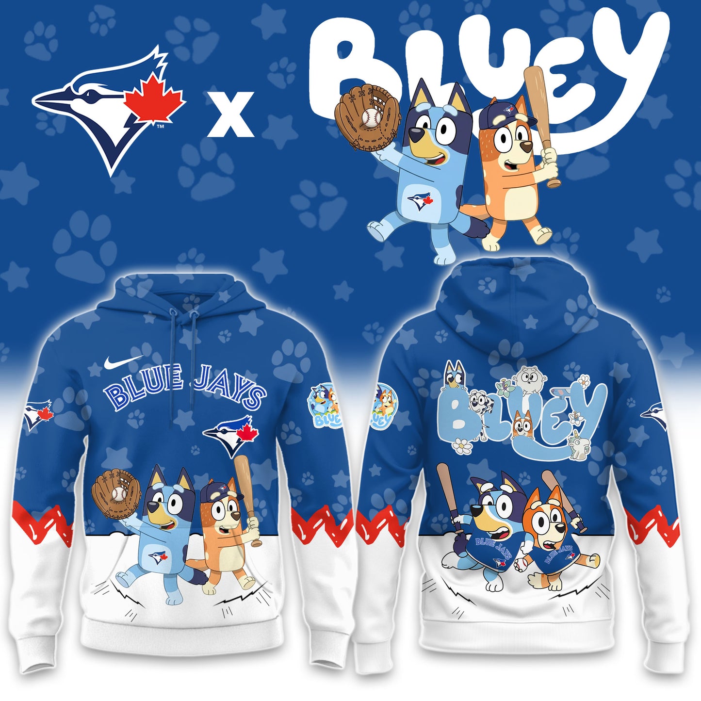 Toronto Blue Jays Bluey Night Game Limited Hoodie