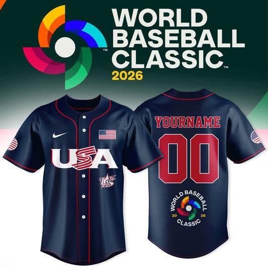 USA Baseball Classic Jersey - 2026 World Baseball Classic Uniform - Custom Name And Number