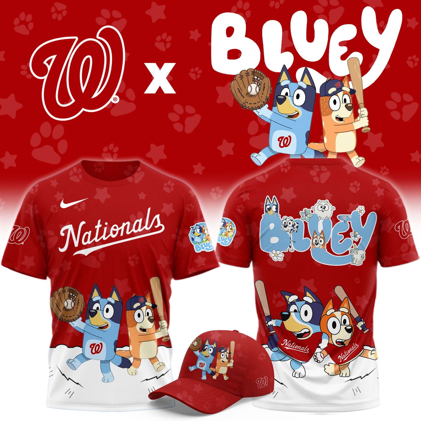 Washington Nationals Bluey Night Game Limited T-Shirt