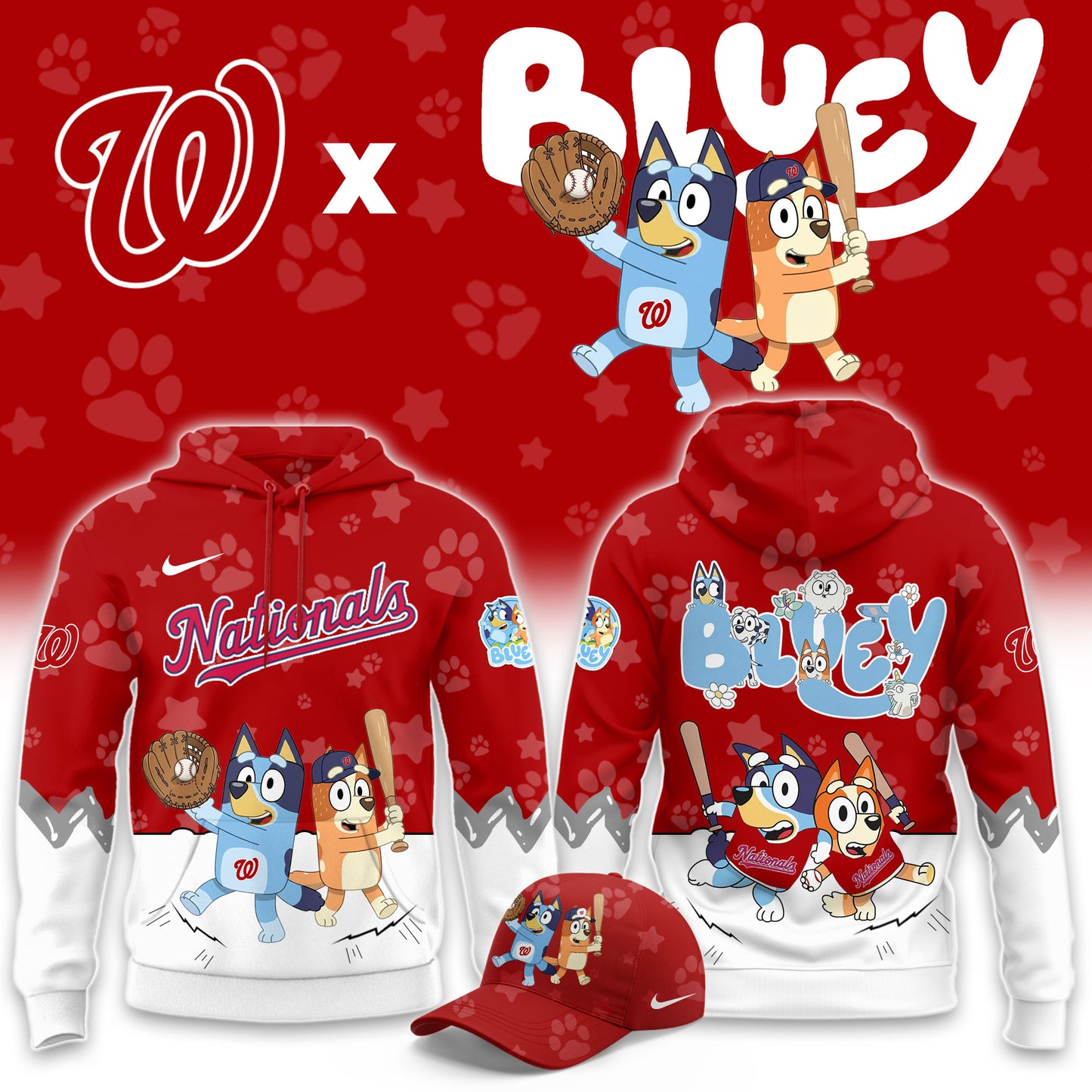 Washington Nationals Bluey Night Game Limited Hoodie