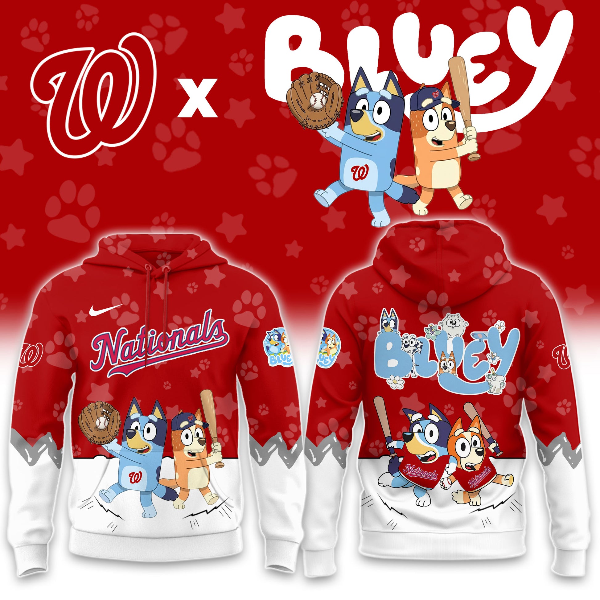 Washington Nationals Bluey Night Game Limited Hoodie