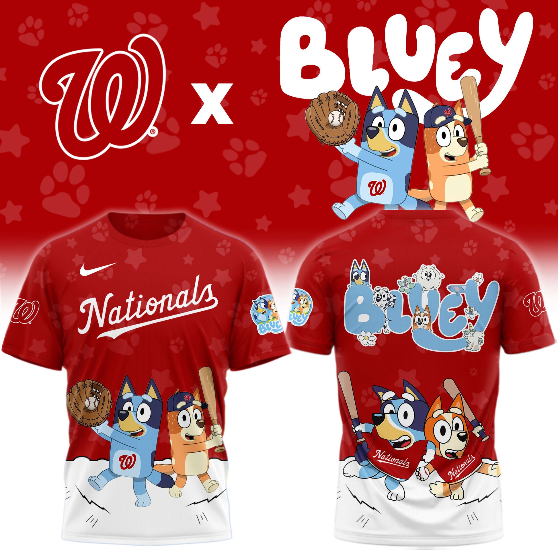 Washington Nationals Bluey Night Game Limited T-Shirt