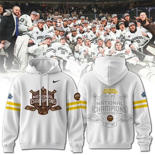 Western Michigan Broncos Men’s Ice Hockey National Champions 2025 Hoodie