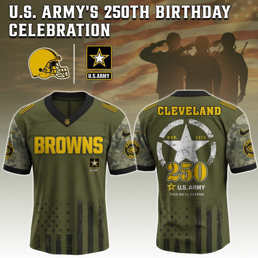 Cleveland Browns x U.S. ARMY'S 250TH Birthday Special Edition Jersey - Tycheco